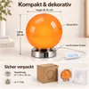 Orange Tischlampe aus Glas, Kugellampe Ø 15 cm, 3 Produktbild-Vorschau 5