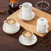 MALACASA 4dílná sada šálků, porcelánová sada šálků na kávu, Náhled obrázku produktu 9