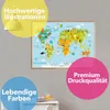 Lineo Bunte Weltkarte Kinder Poster 60 x 42 cm mit Tieren Produktbild-Vorschau 3