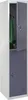 A tall, two-door metal locker with one door open, revealing clothes and shoes inside. Anteprima dell’immagine prodotto
