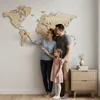 Mappamondo in legno 3D in legno naturale 105x60 cm - Anteprima dell’immagine prodotto 12