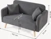 2-Sitzer Sofa 'Midt' gepolstert Cord 132 x 70 x 81 cm mit Produktbild-Vorschau 4