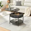 Couchtisch 'Kandas' mit Hebeplatte rund 70 x 49 cm Produktbild-Vorschau 2