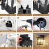 Collage of images showing the installation steps for an outdoor wall light. Produktbild-Vorschau