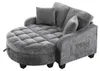 Divano letto multifunzionale 2 in 1 con pouf contenitore, Anteprima dell’immagine prodotto 12