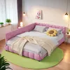 Čalouněná manželská postel 140 x 200 cm s USB portem a LED Náhled obrázku produktu 2