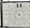 Close-up view of a white filter with a black frame, showing a circular pattern. Produktbild-Vorschau