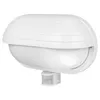 A white outdoor wall light with a motion sensor. Produktbild-Vorschau