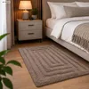 Badematte 60x100 cm Braun Mocca Labyrinth Badteppich 100% Produktbild-Vorschau 3