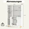 COSTWAY Bücherregal mit Doppeltüren, 119 cm Standregal mit Produktbild-Vorschau 7