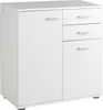 Kommode - Weiß - B 71 cm - zwei Türen - zwei Schubladen - Produktbild-Vorschau 1