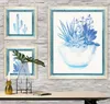 Bilderrahmen Amalfi - 40x55 cm, Blau Weiß Vintage Produktbild-Vorschau 4