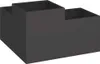 vidaXL Vaso da giardino nero 80 x 80 x 48 cm in acciaio Anteprima dell’immagine prodotto 5