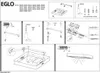 Instructional diagrams for assembling an EGLO light fixture. Voir les images du produit