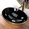 Rea Aufsatzwaschbecken Sofia In Oval Black Gold Produktbild-Vorschau 3