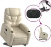vidaXL Fauteuil relax avec releveur Crème Similicuir Voir les images du produit 8