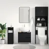 Eleganter Möbel Badezimmerschrank mit Tür Schwarz Produktbild-Vorschau 3
