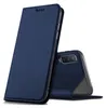 A blue flip cover case for a Samsung Galaxy A7 2018 phone is shown against a white background. Anteprima dell’immagine prodotto