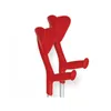 A pair of red crutches on a white background. Produktbild-Vorschau