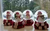 4 x Schneekugel Schneemann 6cm Weihnachten Winterdeko Produktbild-Vorschau 1