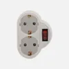 Steckdosen-Adapter mit Schalter und 2 Schuko Stecker Produktbild-Vorschau 2