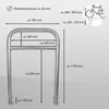 Fahrradanlehnbügel 78 x 115 cm Stahl feuerverzinkt Ø 60 mm Produktbild-Vorschau 2