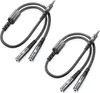2x deleyCON AUX Audio Klinke Y Adapter - Splitter Kabel Produktbild-Vorschau 1