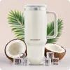 Berdsen Vakuum-Thermosbecher mit Strohhalm 1180 ml Creme Produktbild-Vorschau 2