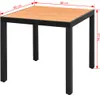 vidaXL Zahradní stůl hnědý 80x80x74 cm hliník a WPC Náhled obrázku produktu 2