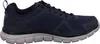 Side view of a navy blue athletic shoe. Voir les images du produit