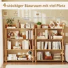 COSTWAY Eckregal mit 4 Ebene, freistehendes Bücherregal mit Produktbild-Vorschau 5