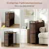 A collage of images showing a foldable desk in different states of use and storage, along with a lifestyle shot of the desk in a room setting. Anteprima dell’immagine prodotto