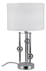 Tischlampe 3 Kugel mit rundem Fuß H.  52cm silber Metall Produktbild-Vorschau 1