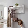 HAKU Wandgarderobe edelstahloptik, weiß - MDF, B/H/T: Produktbild-Vorschau 6
