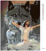 Diamondi - Diamond painting - TANZENDE INDIANERIN MIT WOLF, Produktbild-Vorschau 3
