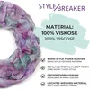 styleBREAKER Dámsky slučkový šál s farebným vzorom pierok, Náhľad obrázku produktu 5