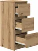 A wooden cabinet with three drawers, two of which are partially open. Produktbild-Vorschau