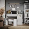 Biurko Vicco Adela Biały wysoki połysk 115 x 55 cm z 3 Podgląd zdjęcia produktu 3