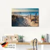 ARTland Glasbild Weg zum Nordseestrand Sonnenuntergang Produktbild-Vorschau 3