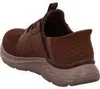 A rear-side view of a brown sneaker. Produktbild-Vorschau