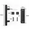 Poignée de porte coulissante noir mat, style rétro et loft Voir les images du produit 9