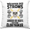 Trendation - Elektriker Deko-Kissen mit Füllung 40x40 Produktbild-Vorschau 1