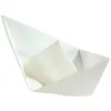 A white origami paper boat on a white background. Anteprima dell’immagine prodotto