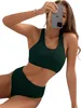 Damen Badeanzug Bikini Zweiteilig Hohe Taille Grün L Produktbild-Vorschau 5