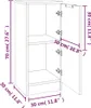 vidaXL Sideboard Betongrau 30x30x70 cm Holzwerkstoff Produktbild-Vorschau 7