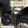 Set di mobili da giardino in polyrattan COSTWAY, 3 pezzi. Anteprima dell’immagine prodotto 4