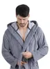 Wewofashion Herren Bademantel Kapuze 1101-2431 Grau Produktbild-Vorschau 2