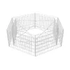A white wireframe model of a hexagonal raised garden bed. Podgląd zdjęcia produktu