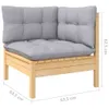 8-tlg. Garten-Lounge-Set mit Grauen Kissen Kiefer Produktbild-Vorschau 7