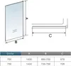 80x140cm Badewannenaufsatz 6mm ESG Nanoglas Duschabtrennung Produktbild-Vorschau 4